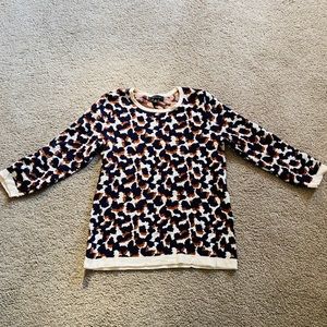 Navy/ Cognac/Ivory sweater